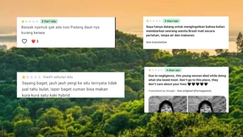 Perang Rating Google Maps Rinjani dan Hutan Amazon (SustainLife Today)