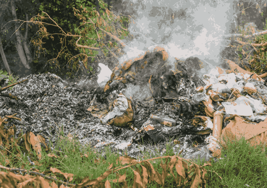 pembakaran sampah secara liar pembakaran sampah secara liar