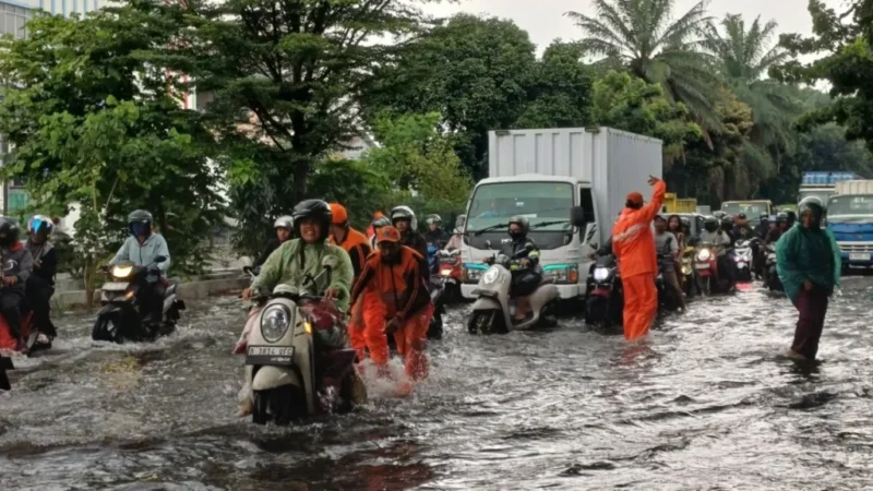 Ilustrasi banjir di Jakarta