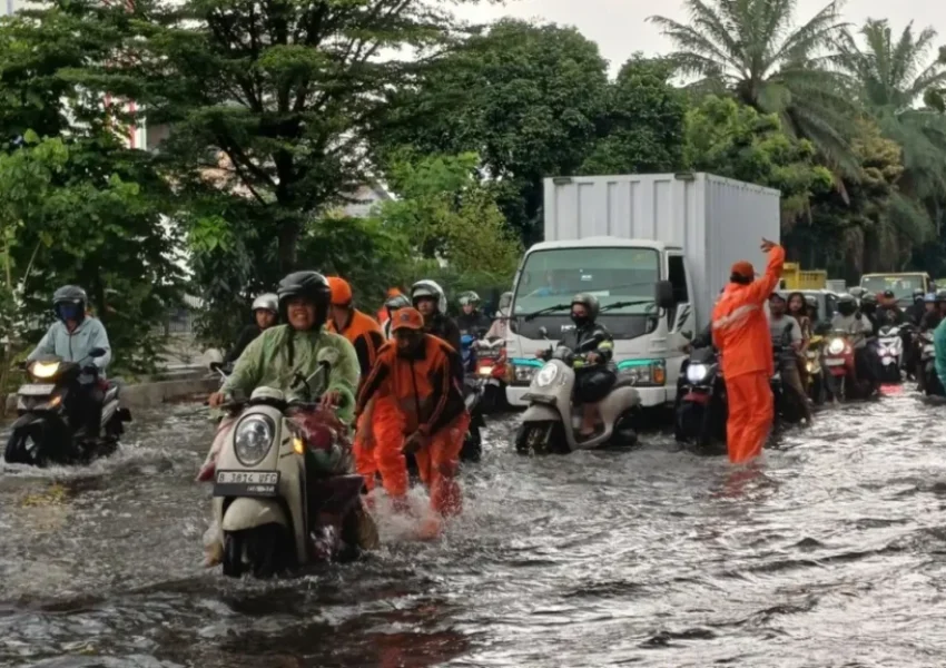 Ilustrasi banjir di Jakarta