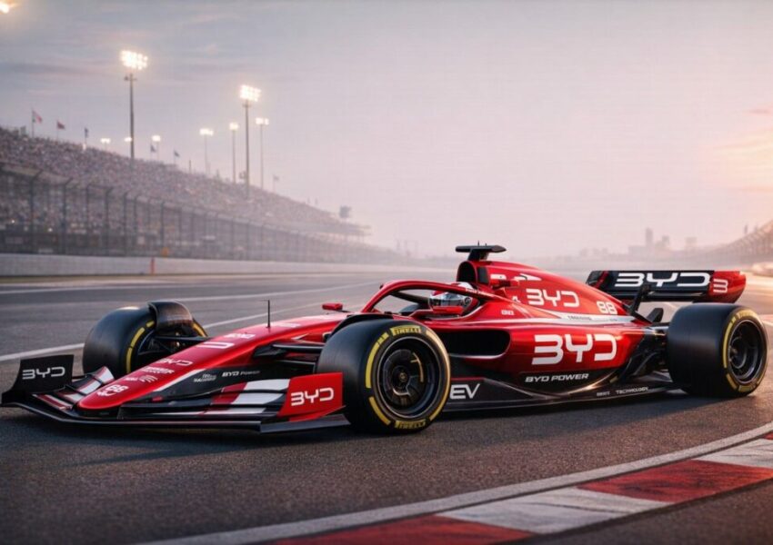 Ilustrasi mobil F1 BYD