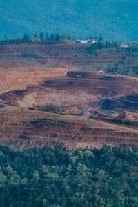 Ilustrasi bekas tambang di Raja Ampat (dok Greenpeace)