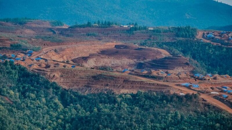 Ilustrasi bekas tambang di Raja Ampat (dok Greenpeace)