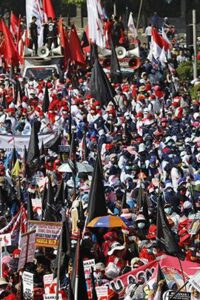 Mayday di Jakarta pada 2018. (dok REUTERS)