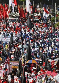 Mayday di Jakarta pada 2018. (dok REUTERS)