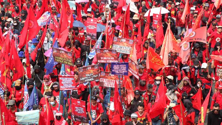 Hari Buruh 2025 lalu (dok TEMPO_Amston Probel)