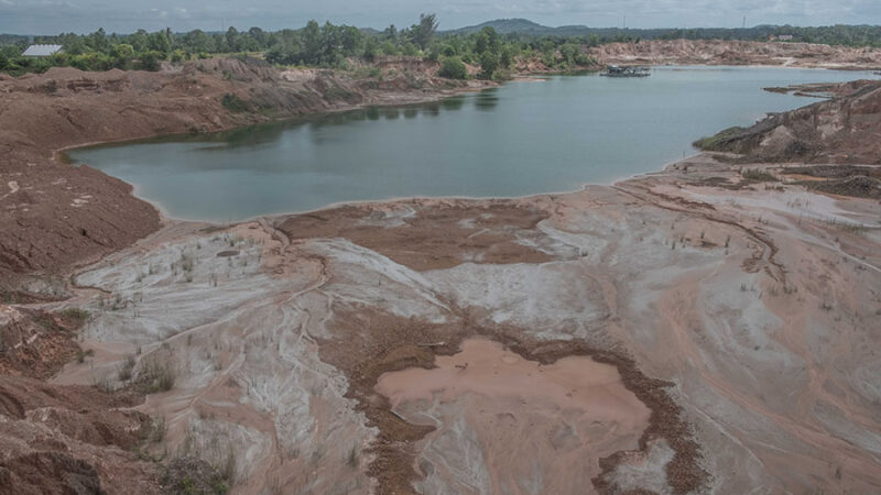 Lahan bekas tambang di Pulau Bangka (dok Mongabay)