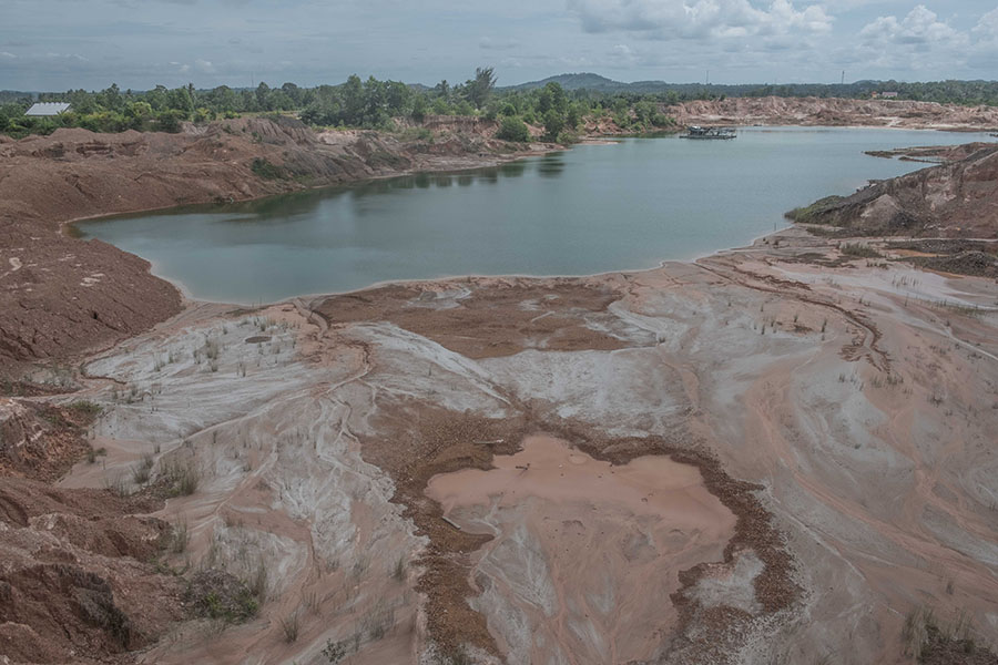 Lahan bekas tambang di Pulau Bangka (dok Mongabay)