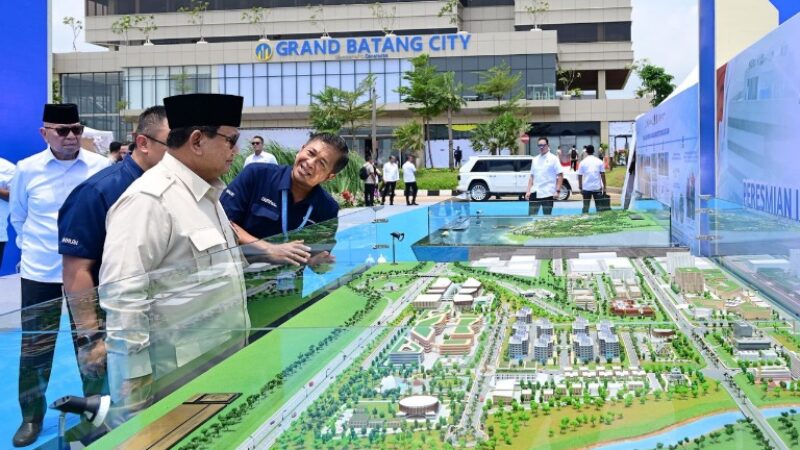 Presiden Prabowo saat meninjau KEK Batang