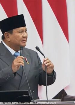 Pidato Presiden Prabowo Subianto di Sidang Tahunan MPR RI 2026. (foto - Tangkapan Layar Youtube Sekretariat Negara).