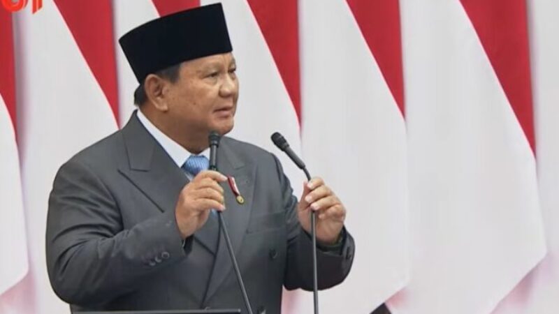 Pidato Presiden Prabowo Subianto di Sidang Tahunan MPR RI 2026. (foto - Tangkapan Layar Youtube Sekretariat Negara).