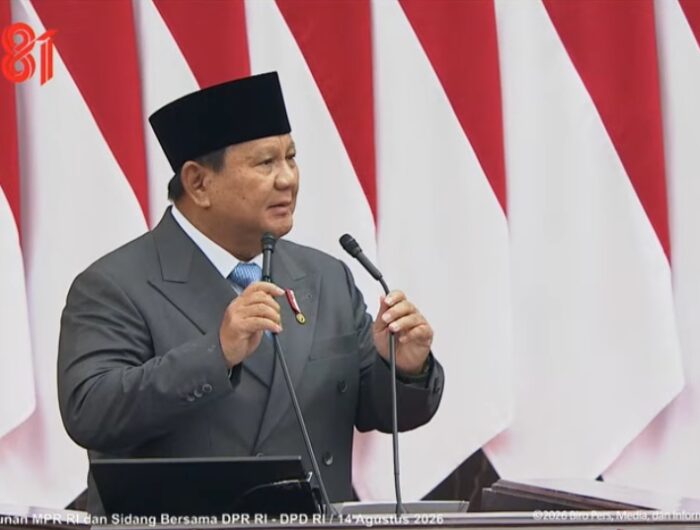 Pidato Presiden Prabowo Subianto di Sidang Tahunan MPR RI 2026. (foto - Tangkapan Layar Youtube Sekretariat Negara).