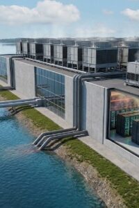 Ilustrasi konsumsi air untuk data center AI