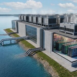 Ilustrasi konsumsi air untuk data center AI