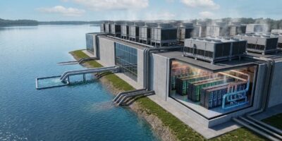 Ilustrasi konsumsi air untuk data center AI