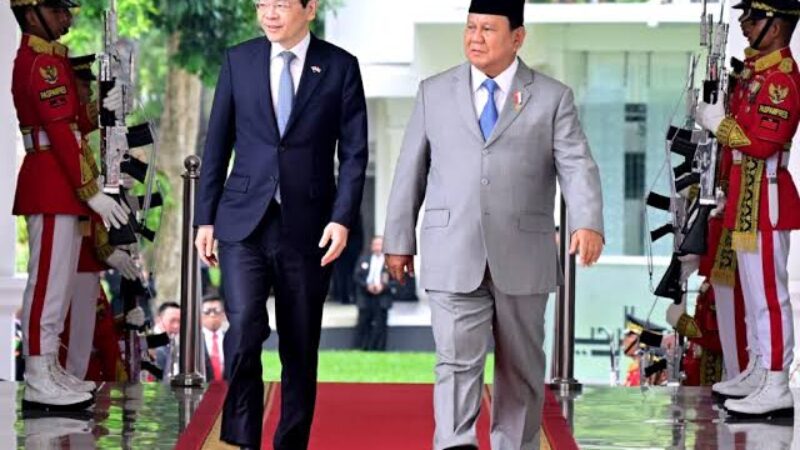 PM Singapura, Lawrence Wong bersama Presiden Prabowo pada Oktober 2024
