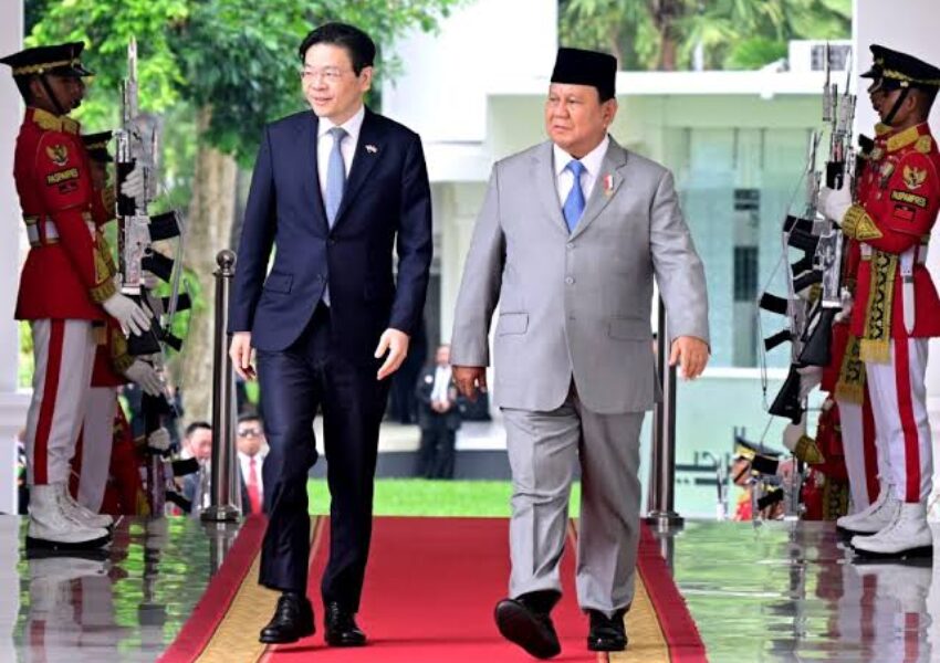 PM Singapura, Lawrence Wong bersama Presiden Prabowo pada Oktober 2024
